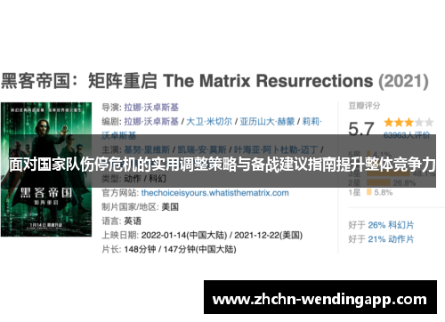 面对国家队伤停危机的实用调整策略与备战建议指南提升整体竞争力