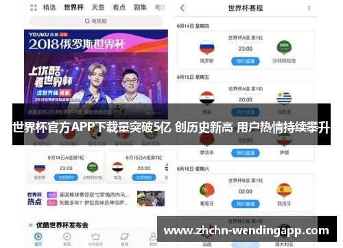 世界杯官方APP下载量突破5亿 创历史新高 用户热情持续攀升